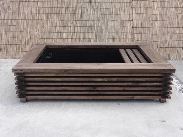 ビオトープ 60Ｌ　トロ舟＆木枠セット（棚付き）　メダカ・金魚飼育用