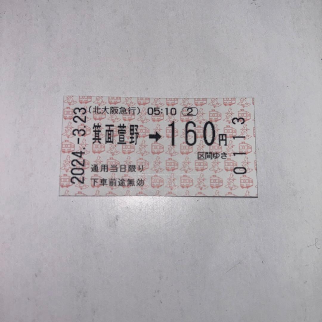 北大阪急行延伸記念切符　未使用　使用不可