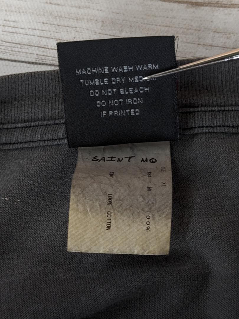 セントマイケル/両面プリントT/ヴィンテージ加工/SIZE XLビッグシルエット