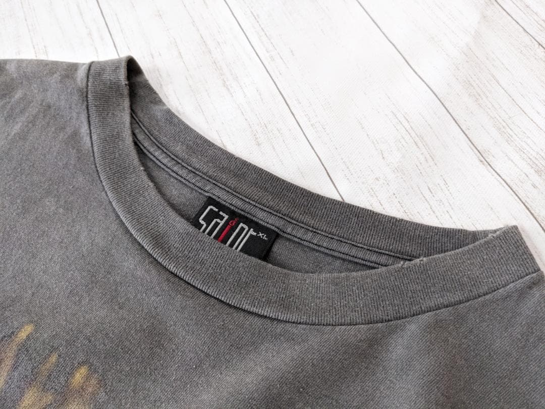 セントマイケル/両面プリントT/ヴィンテージ加工/SIZE XLビッグシルエット