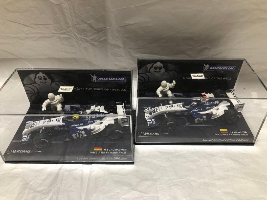 ミニチャンプス ウィリアムズF1BMW FW26 ミシュランボックス 2台未使用