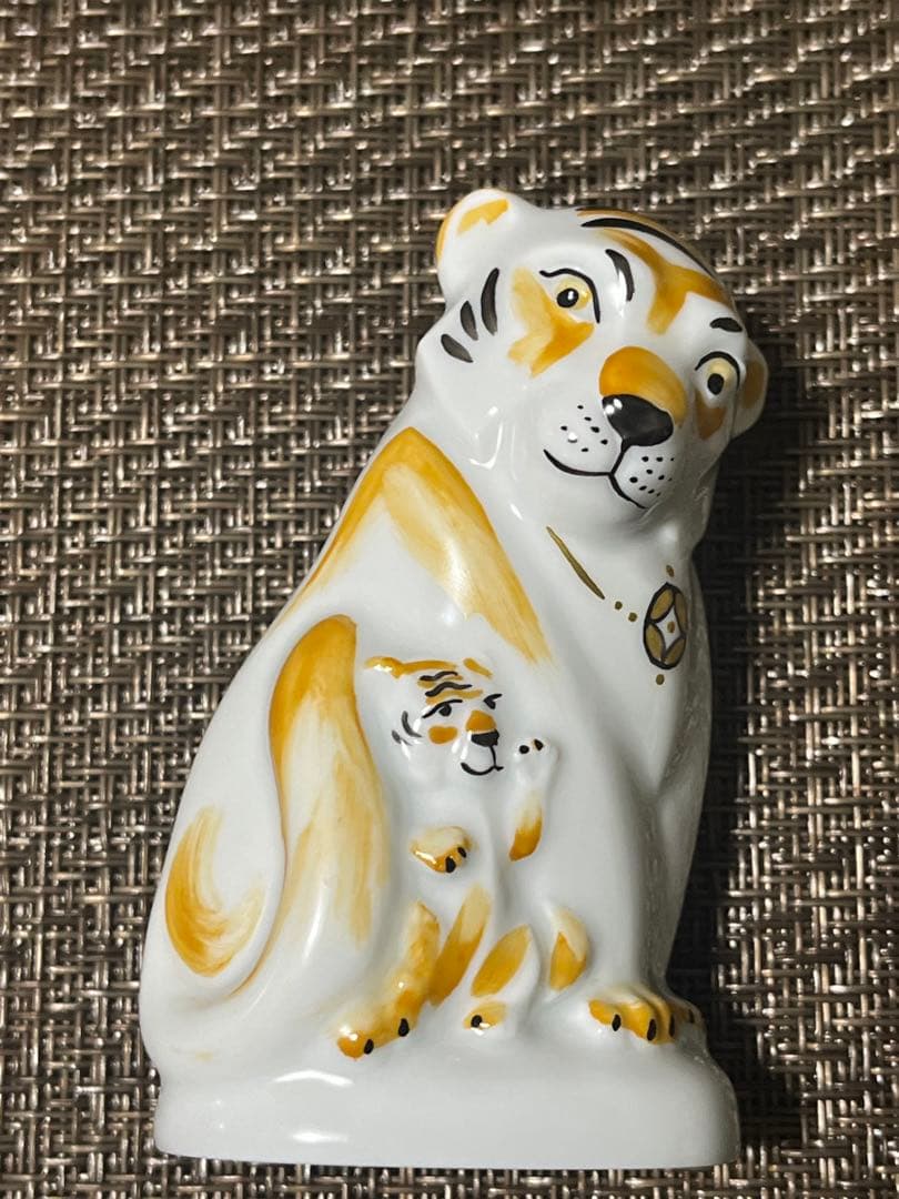 マイセン　ミニ干支　トラの親子　メス