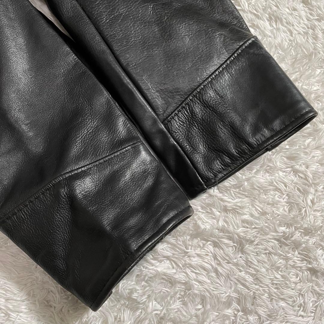 90s ショット ライダースジャケット レザージャケット Dポケット 637