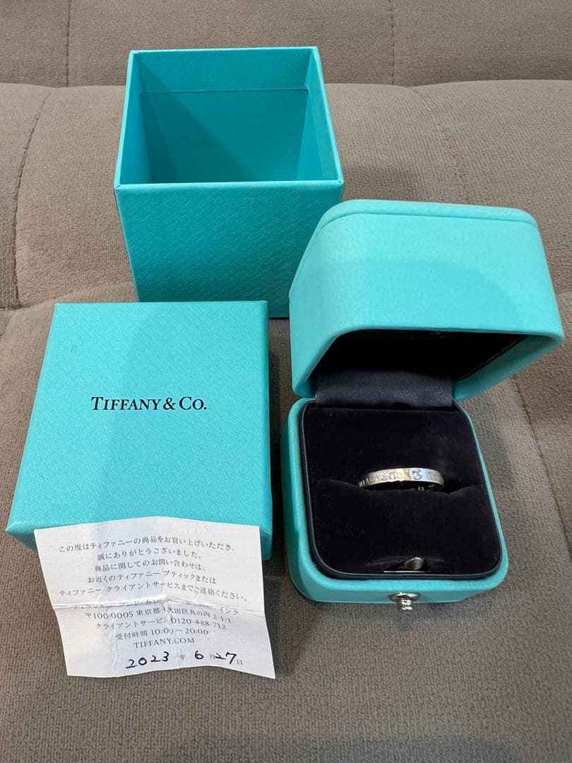 10号／TIFFANY＆Coティファニーバンドリング.プラチナ.ダイヤモンド