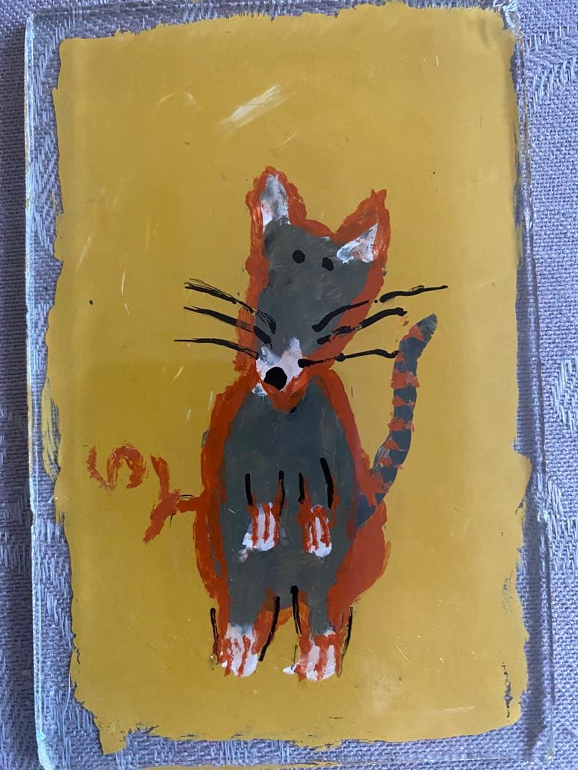 貴重！柚木沙弥郎　アクリル画　鼠