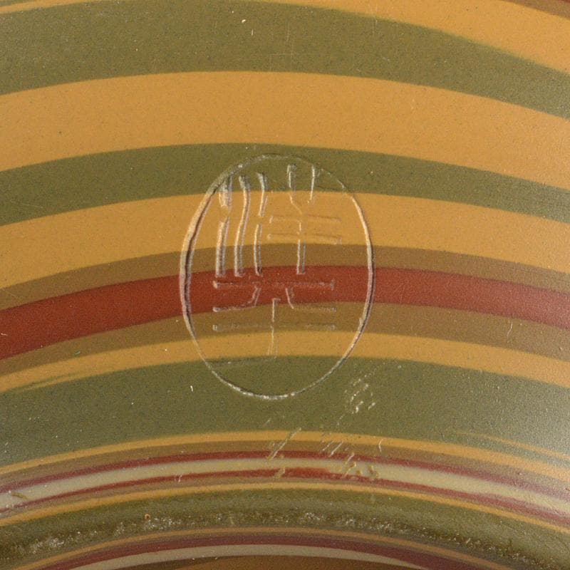 煎茶道具　常滑焼　小西洋平作　練込　茶器揃　共布共箱　D　R7511