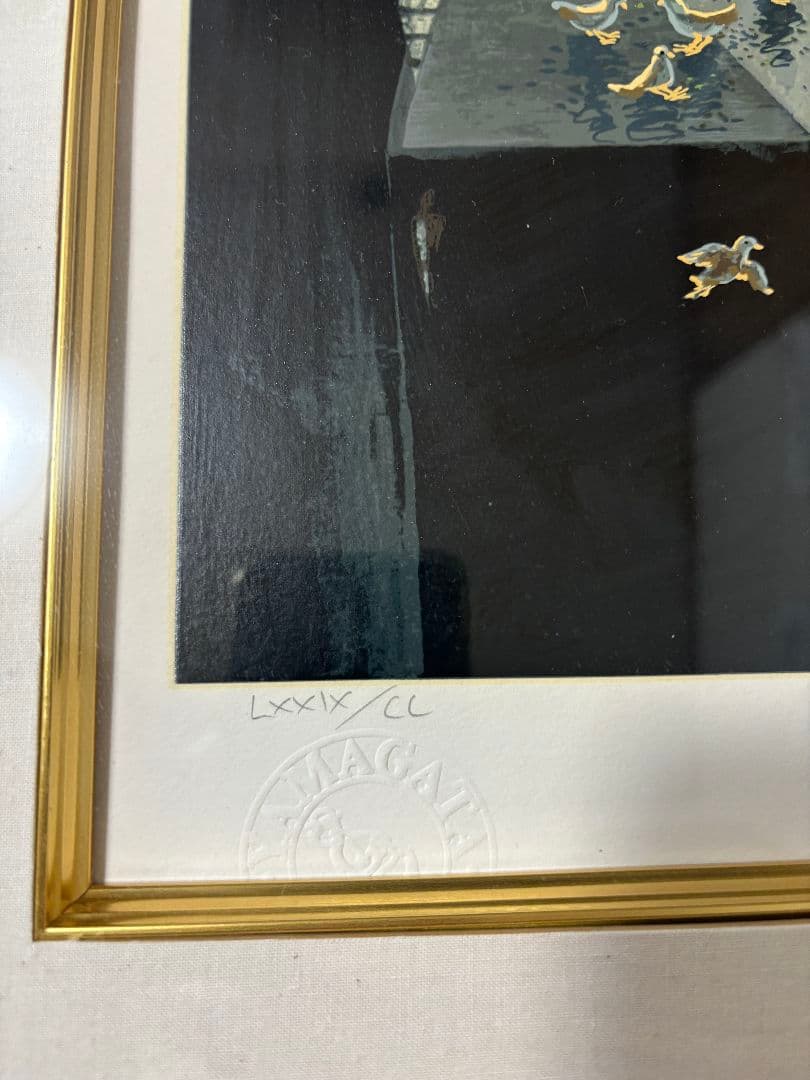 ヒロ　ヤマガタ【モンマルトルの雨傘】サイン　エディション有り　美品 　100ｃｍ