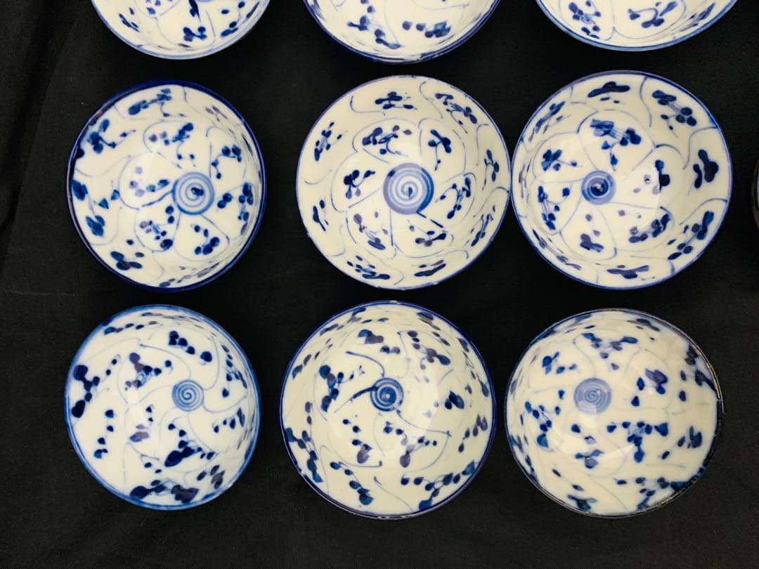 猫叉専用　古伊万里染付　なずな文 煎茶7客 染付なつな文　汲出し