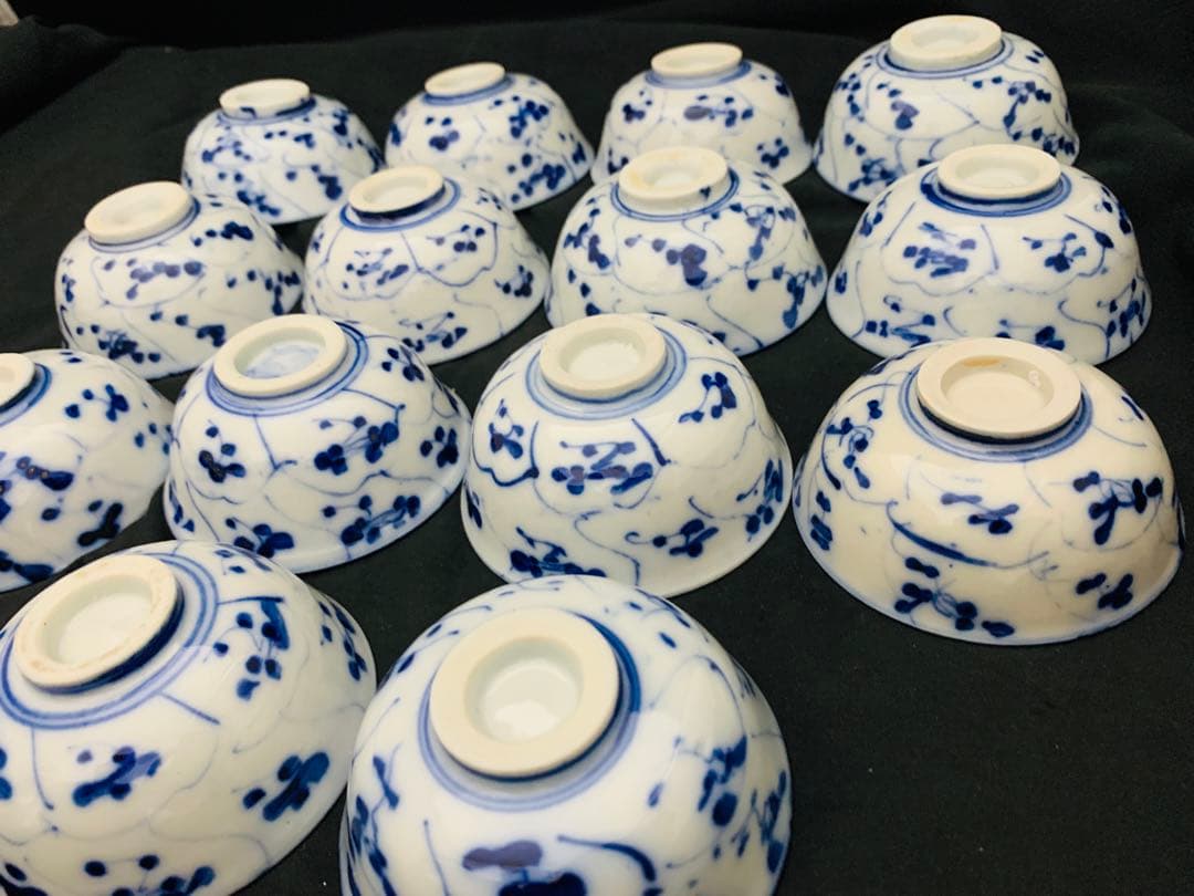 猫叉専用　古伊万里染付　なずな文 煎茶7客 染付なつな文　汲出し