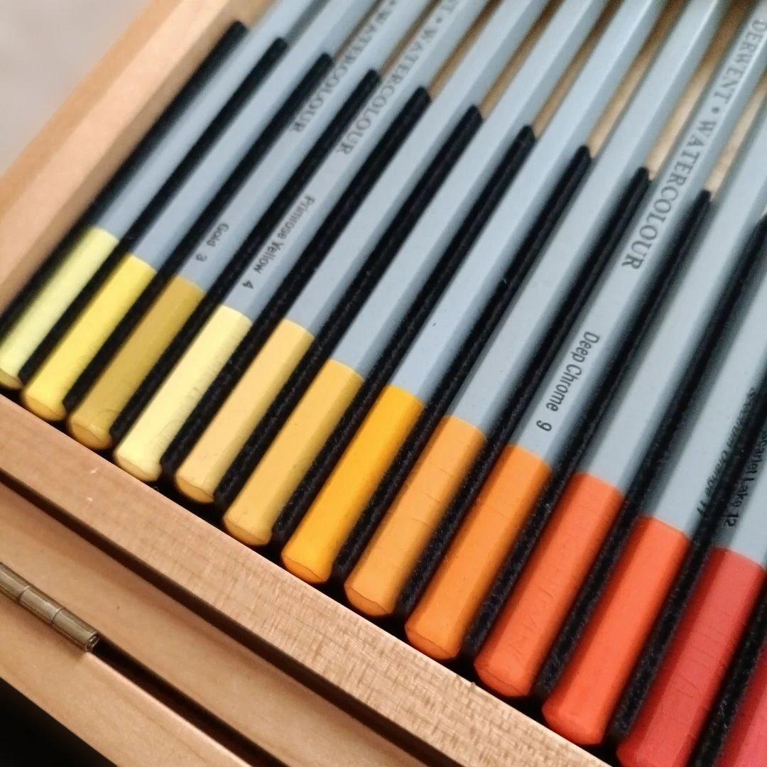 DERWENT 水彩色鉛筆 72色 木箱