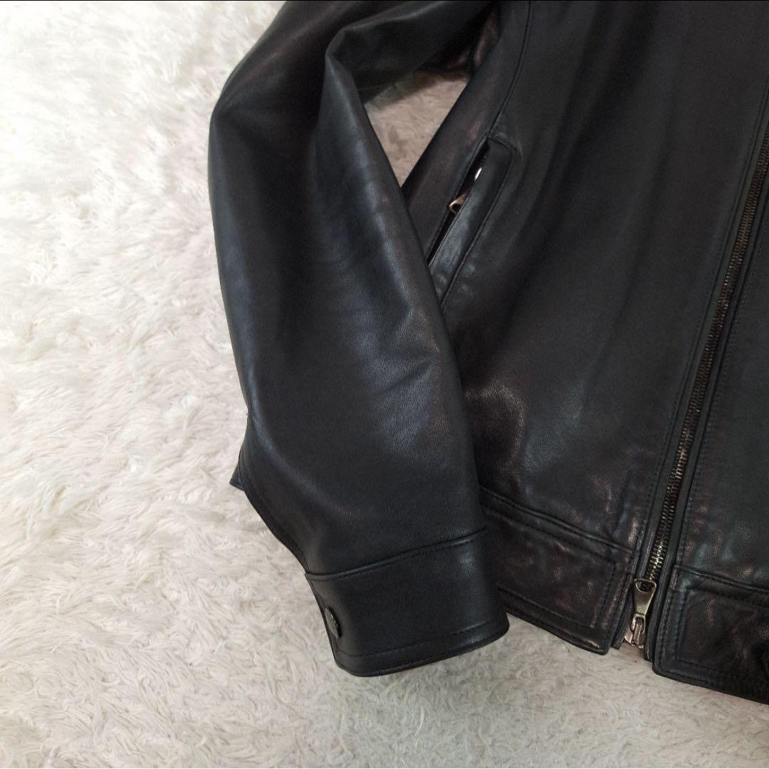 EMMETI　ラムレザー　シングルライダース　JURI　ブラック　46 M