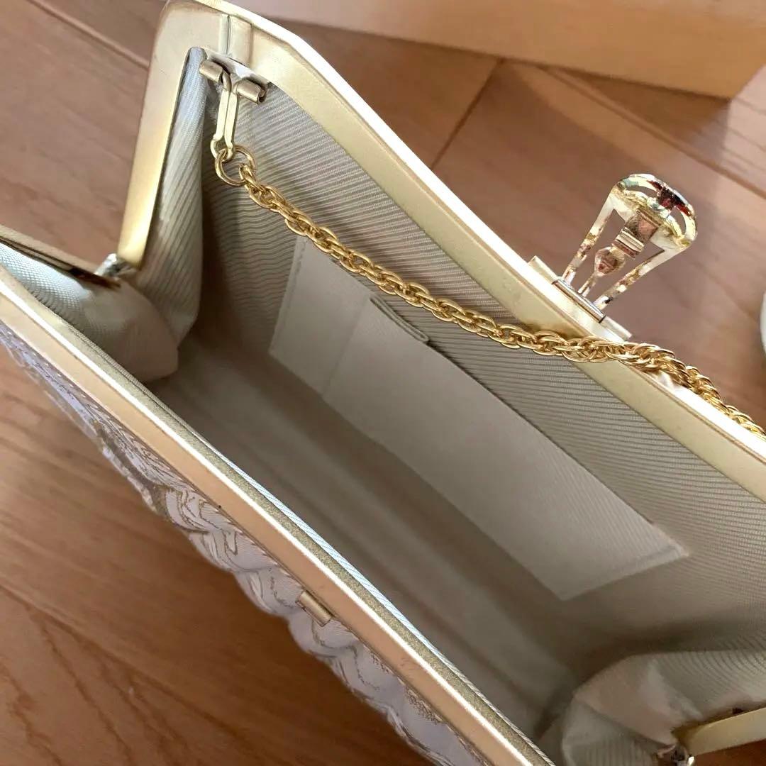 佐賀錦　草履とバッグのセット　和装　アイボリー系