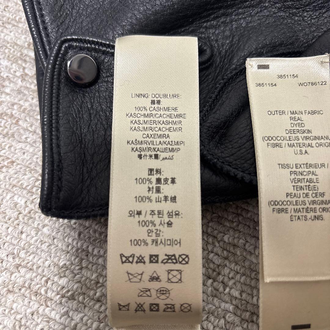 ☆バーバリー ロンドン☆メンズ☆シャドーバーバリーチェック黒レザー手袋☆