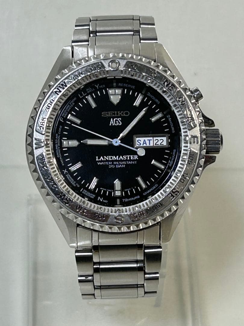 完動【二次電池新品】SEIKO AGS LANDMASTER 5M23-6A20