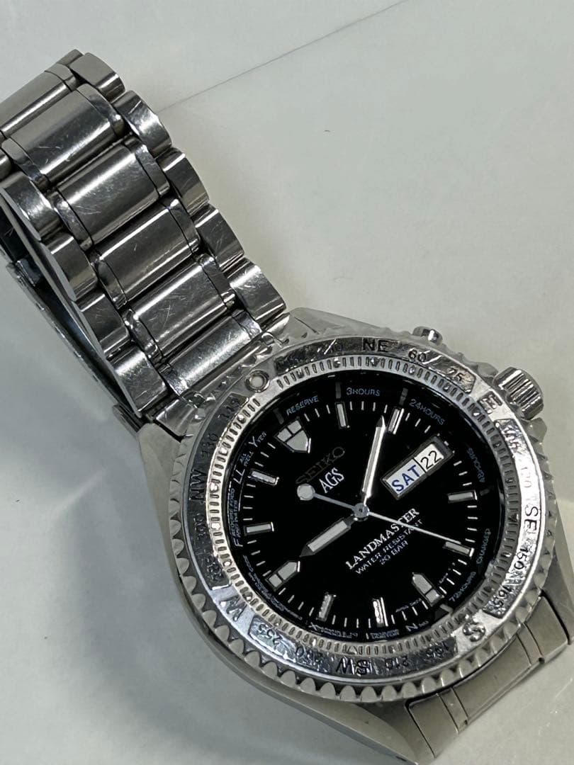 完動【二次電池新品】SEIKO AGS LANDMASTER 5M23-6A20