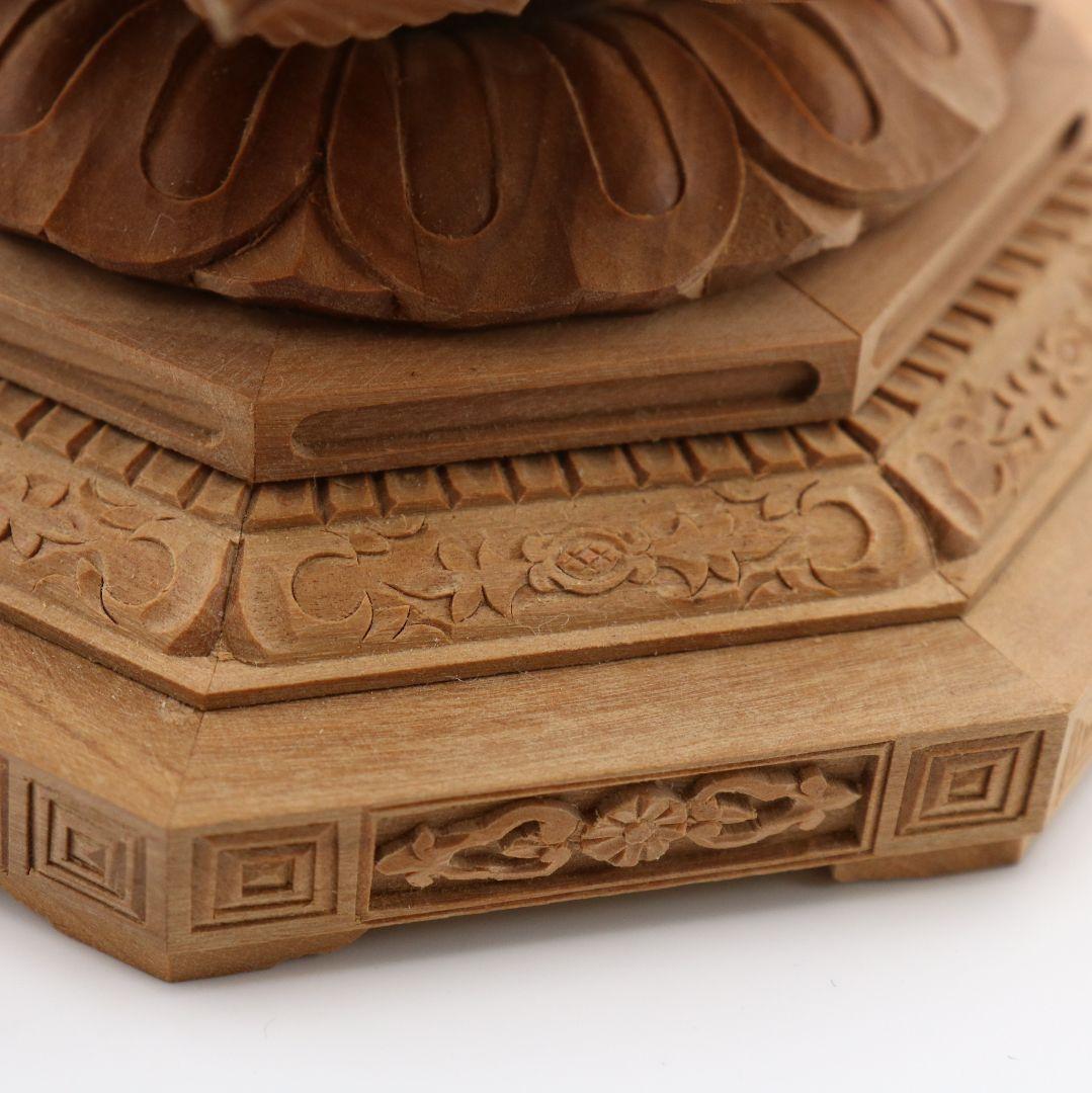 早坂清作 千手観音 白檀木彫 仏像 仏教美術 共箱　YY22　1FB65