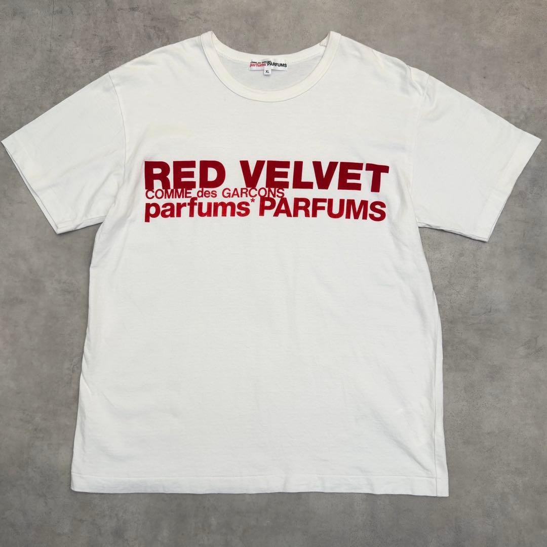 取引中 【コムデギャルソンパルファムス 】XL レッドベルベット Tシャツ
