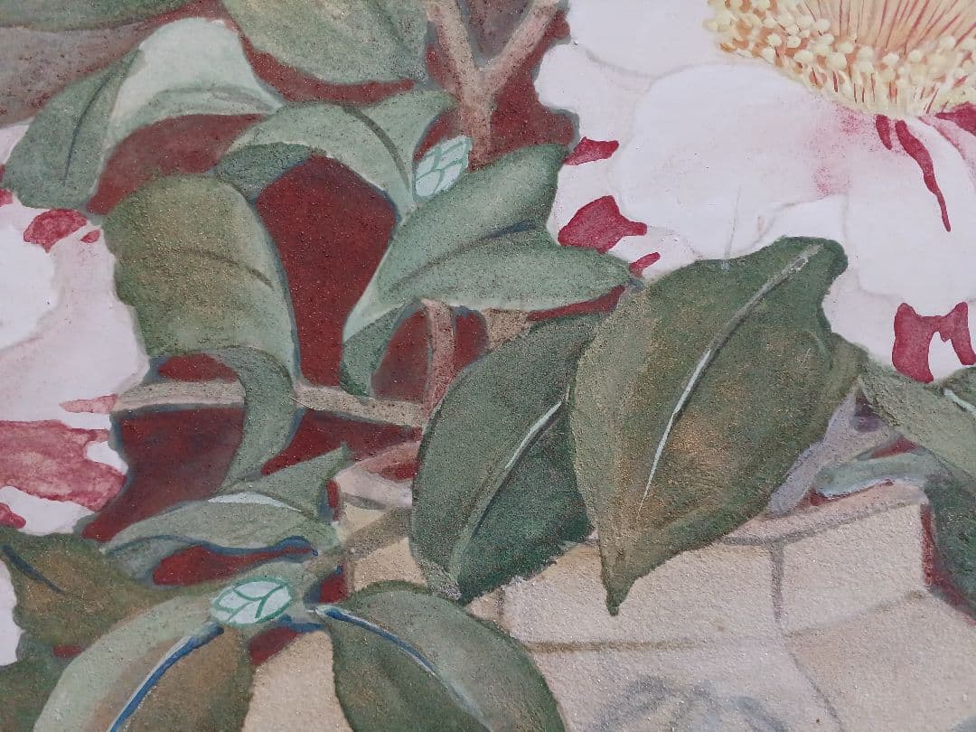 ◆ 広良　「李朝壺と沖の石」　日本画　P10号　◆