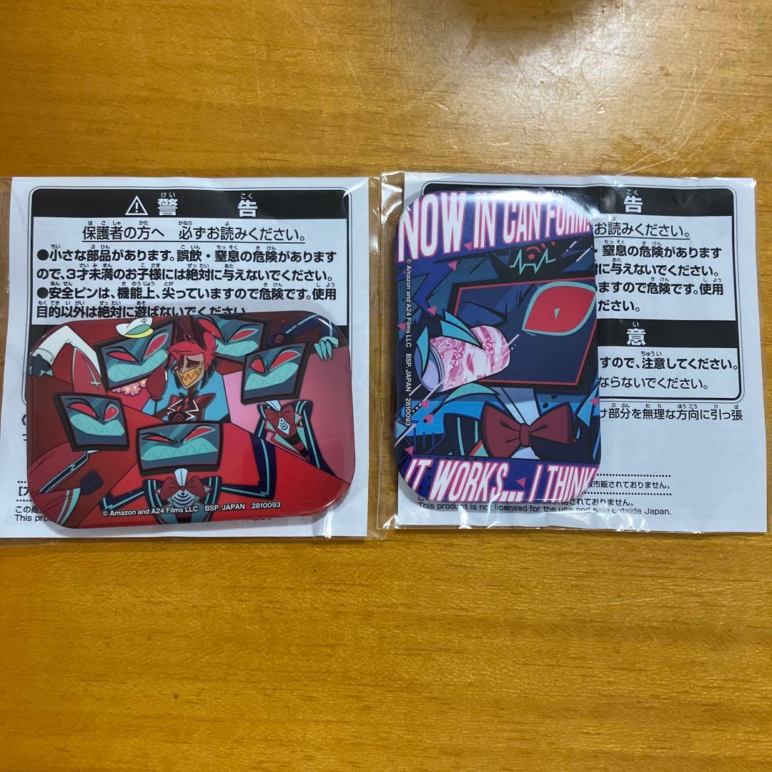 スクエア 缶バッチ ヴォックス単体＆ヴォックス アラスターセット