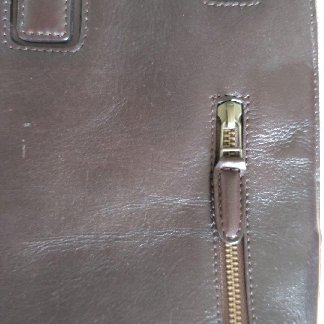 MOTHERHOUSEダークブラウン レザー ビジネスバッグ