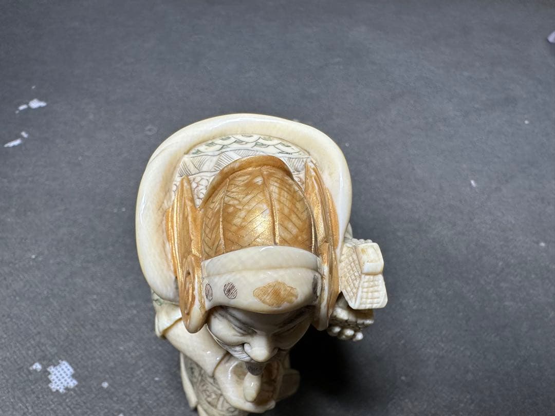 極上　天然素材　七福神　置物　根付　　アンティーク　和彫　骨董　飾り物　古美術品