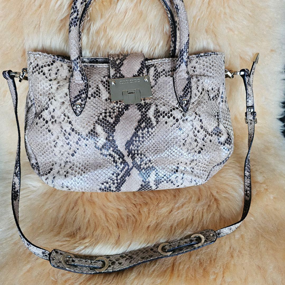 ★JIMMY CHOO ★ジミーチュウ パイソン革　２way　バック　極美品