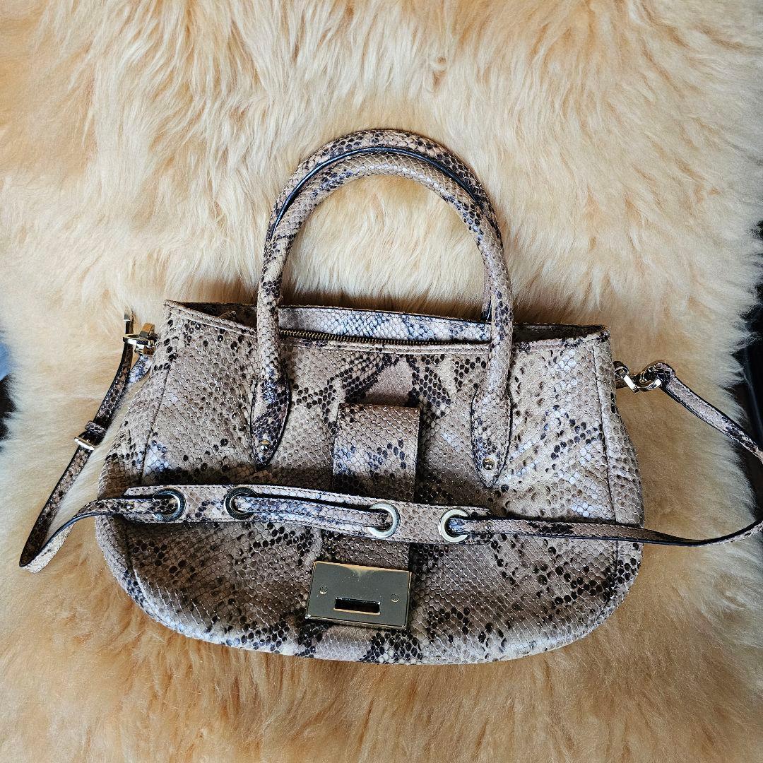★JIMMY CHOO ★ジミーチュウ パイソン革　２way　バック　極美品