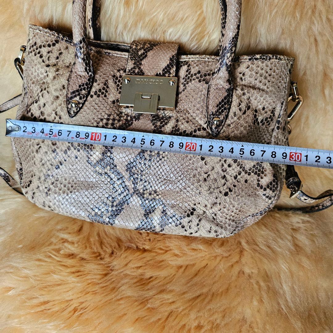 ★JIMMY CHOO ★ジミーチュウ パイソン革　２way　バック　極美品