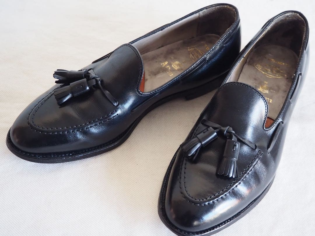 靴 Alden 660 Black Tassle Loafers US91/2