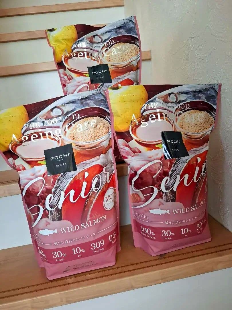 POCHI ザ・ドッグフード エイジングケア シニア ワイルドサーモン3kg×3