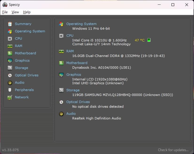 ダイナブック✨ G83/FS✨第10世代Core i5✨16GB✨128GB