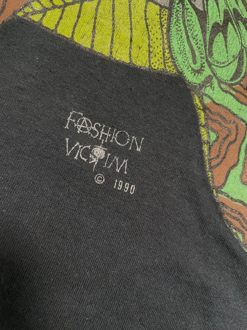 90s fasion victimスカルTシャツtattoo ヴィンテージ