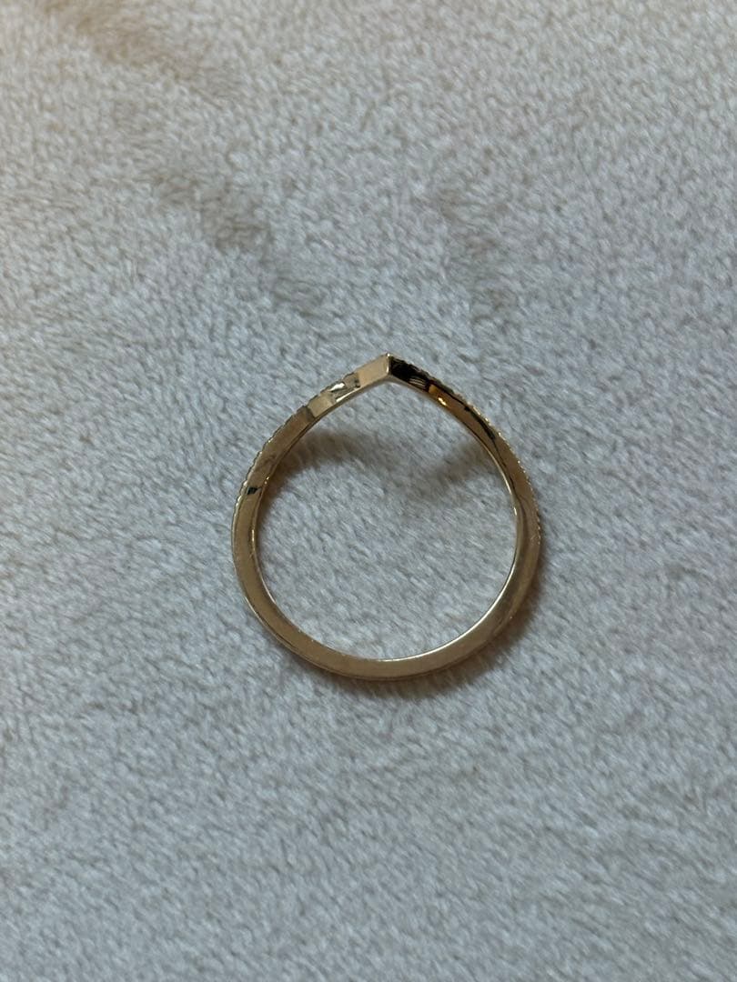 ココシュニック　k10 ダイヤモンド　ハーフエタニティ　v字 リング