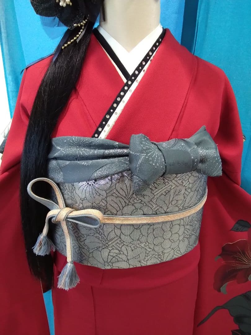 振袖フルセット、正絹振袖、成人式、重ね衿、帯揚げ帯締め、西陣袋帯、襦袢