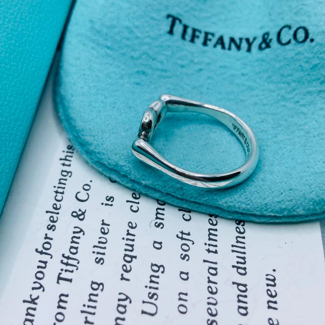 極美品✨ ティファニー リング オープンハート ハート AG925 #10
