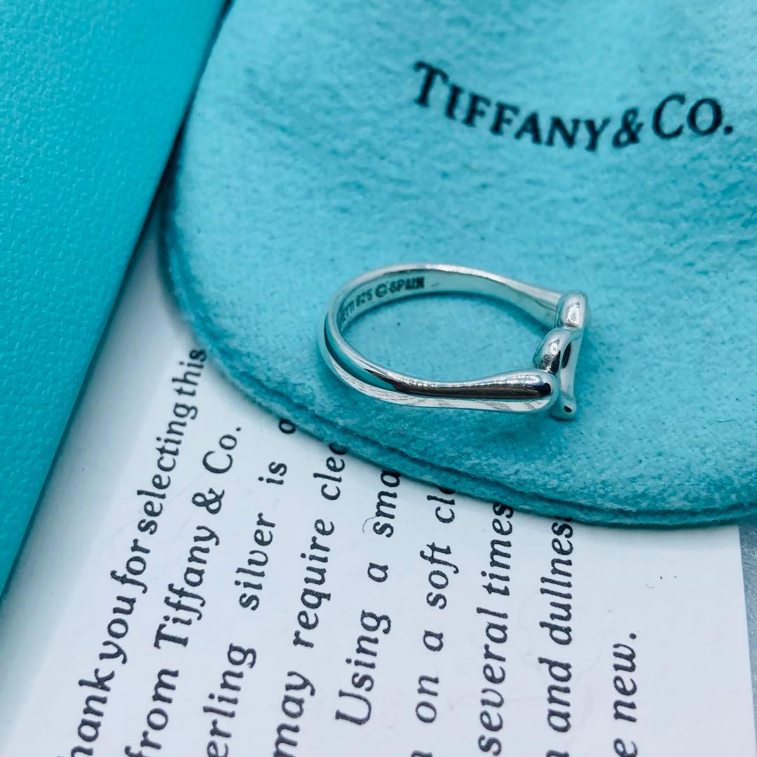 極美品✨ ティファニー リング オープンハート ハート AG925 #10