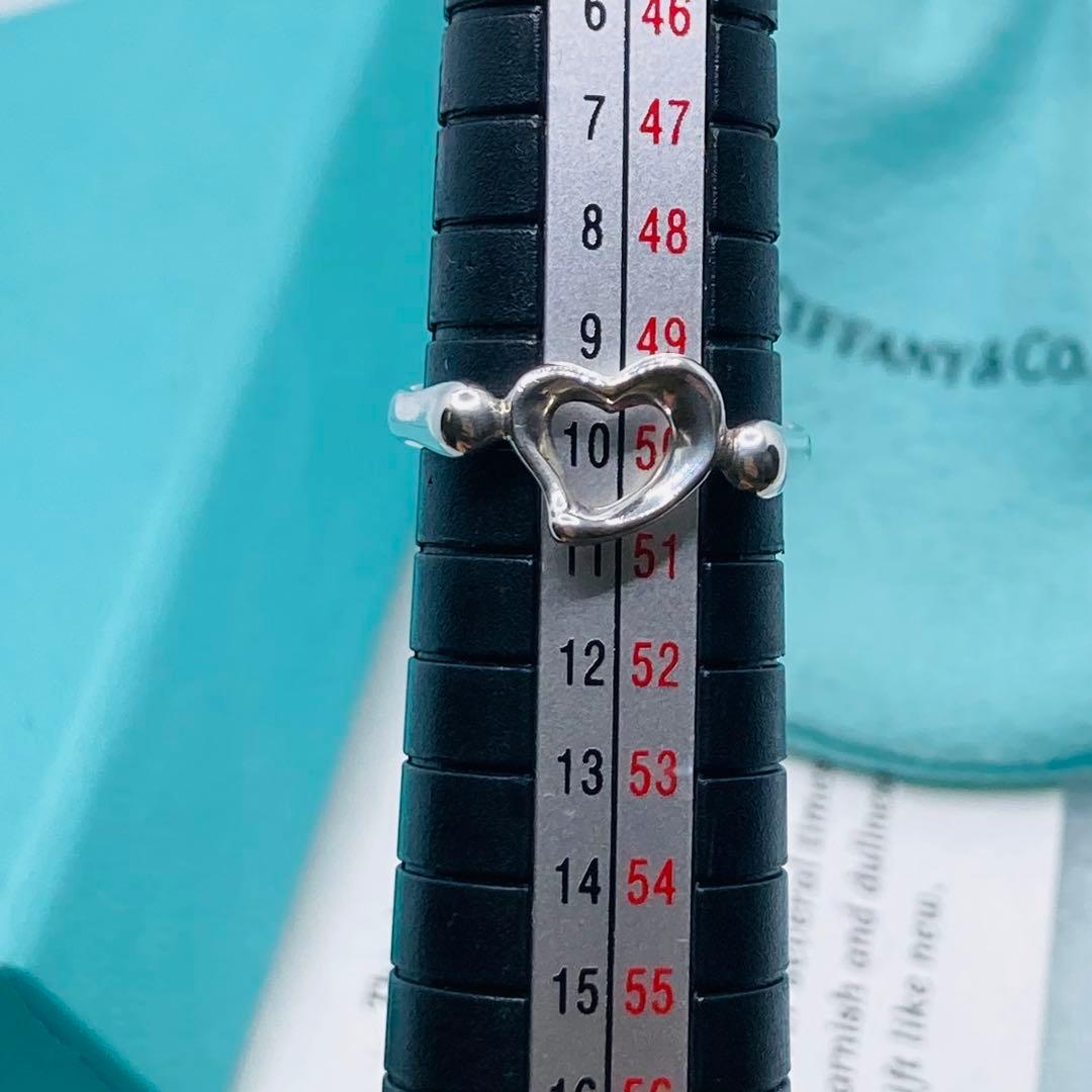 極美品✨ ティファニー リング オープンハート ハート AG925 #10