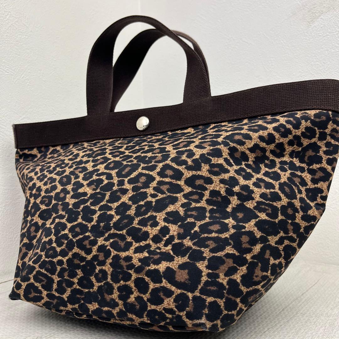 エルベシャプリエ トートバッグ 707F パンサー 舟型 M レオパード 豹柄