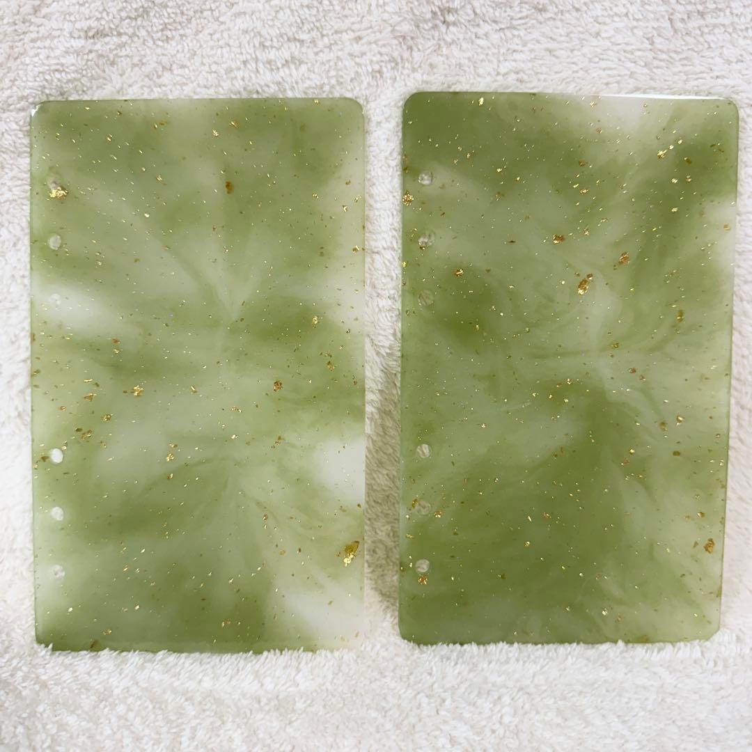 【ゆう】レジンバインダーNo.37 グリーン×ホワイト