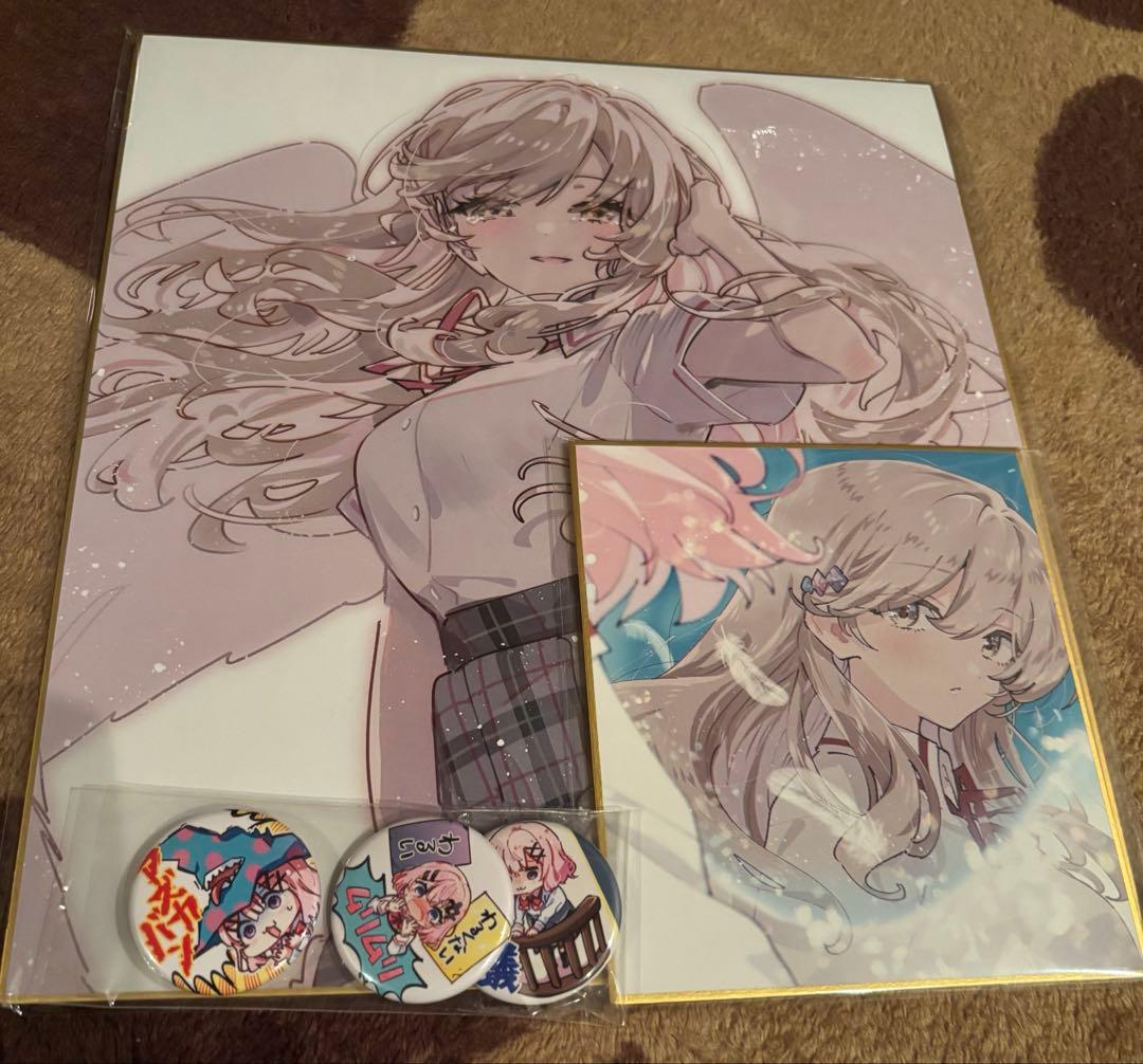 わたなれ コミケ C107 れな子が全部悪いクリアファイル 紫陽花色紙 缶バッジ