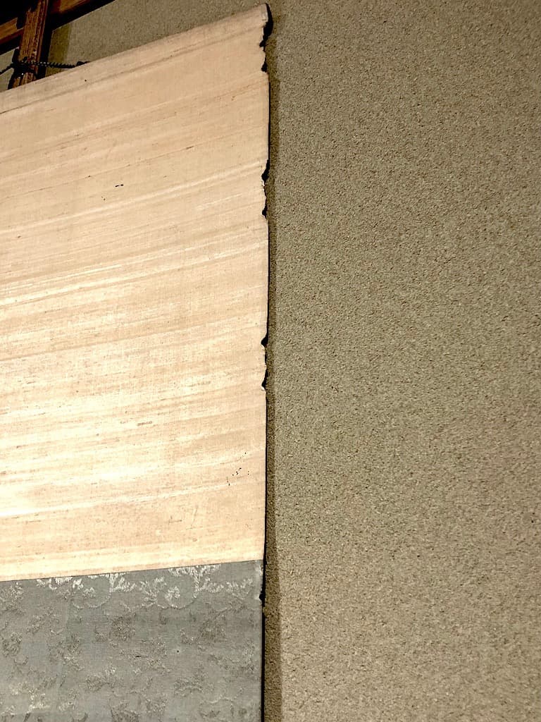 掛軸　加納鉄哉 賛「山色空濛・・」・大野呑州 山水画　絹本　箱合。