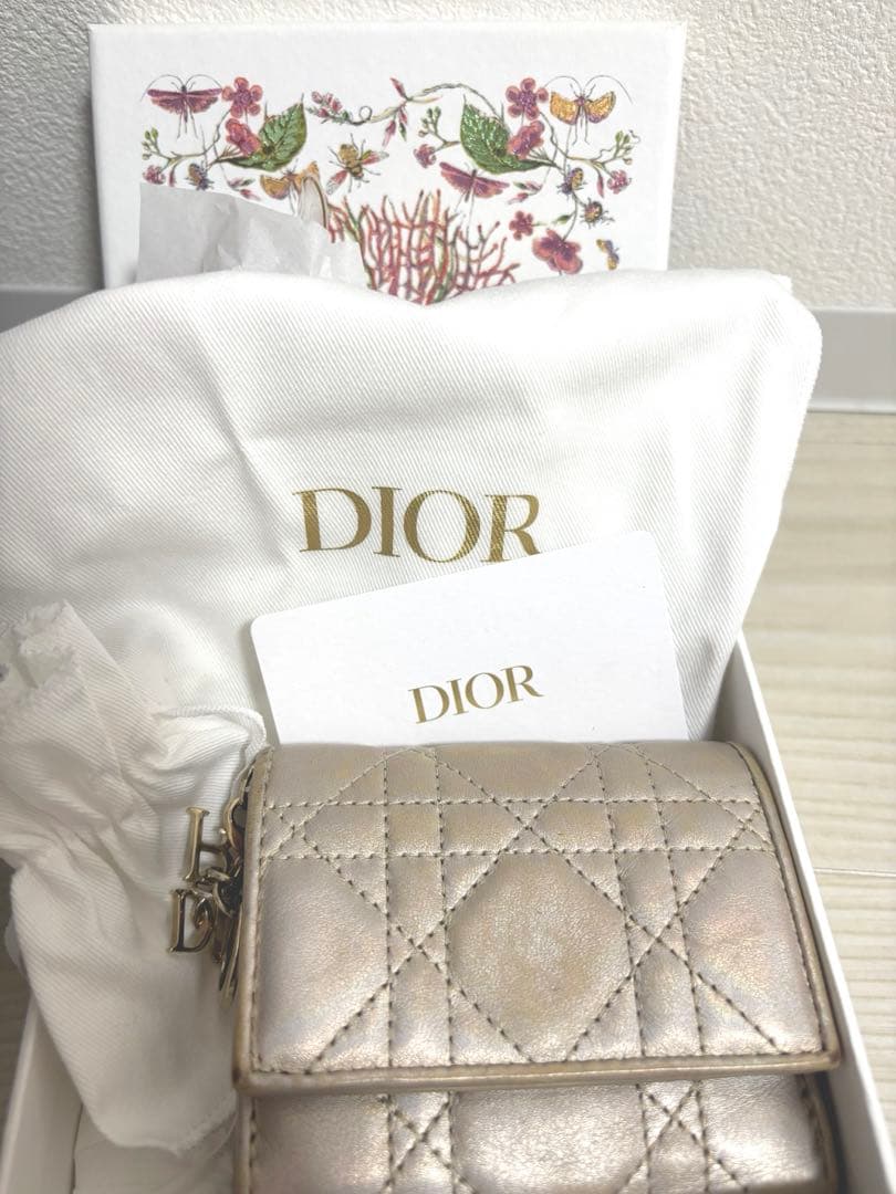 正規品　Dior ゴールド 二つ折り財布