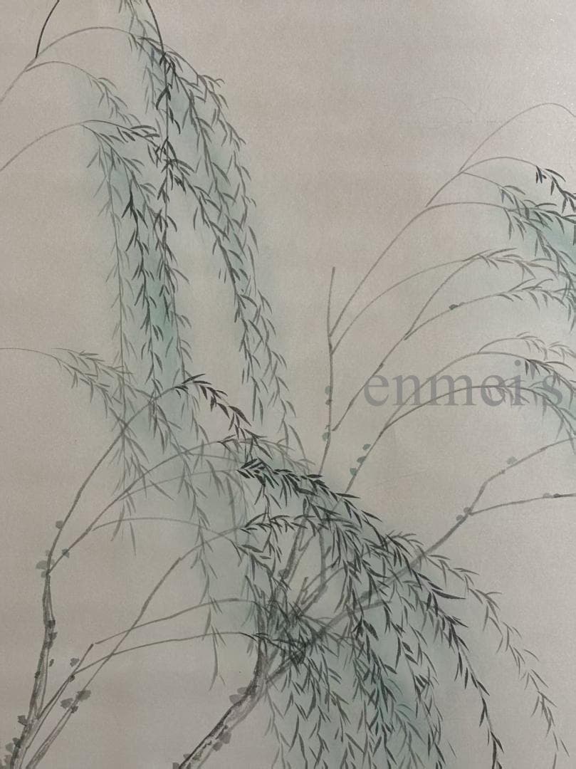 中国古美術・純手描き仕女図掛軸・水彩画・張大千印款・書道品・絹本・肉筆・一物一图