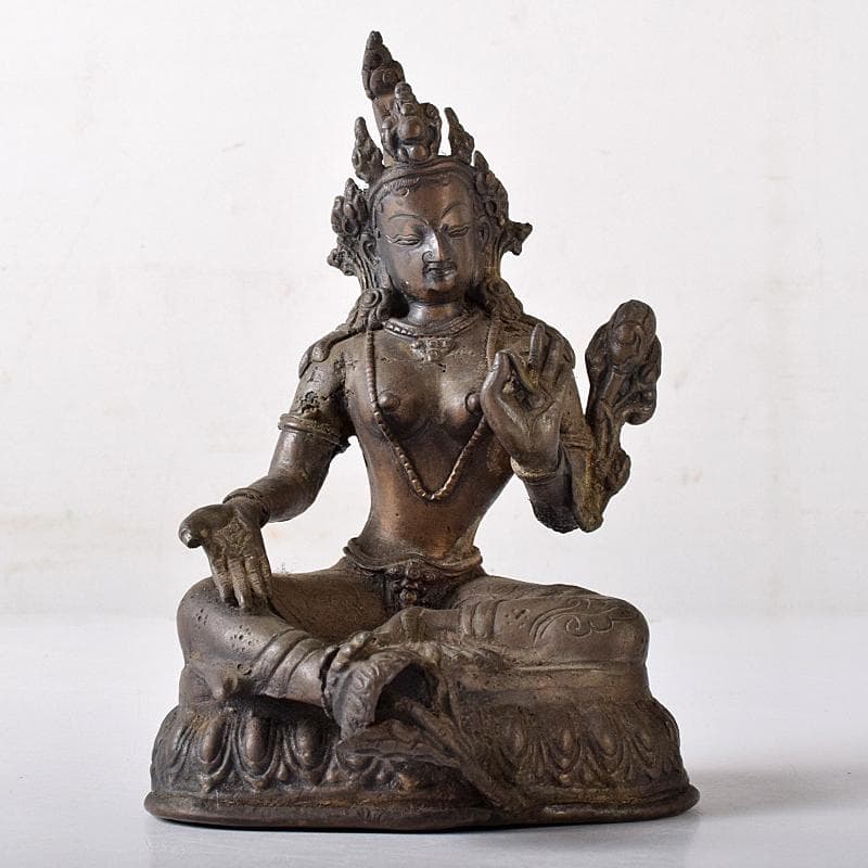 仏教美術　古銅　チベット仏　仏像　置物　M　R8376