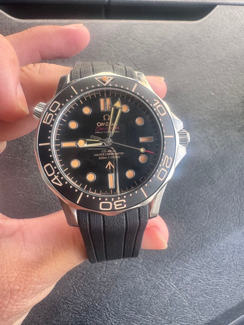 OMEGA ダイバーズウォッチ ブラックラバー社外品　おまけで本体付けます