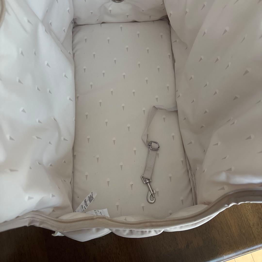 ジェラートピケ 【CAT&DOG】キルティングキャリーバック　ベージュ