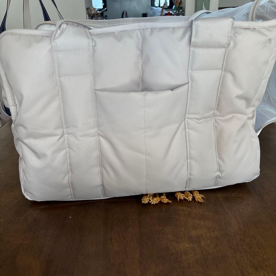 ジェラートピケ 【CAT&DOG】キルティングキャリーバック　ベージュ