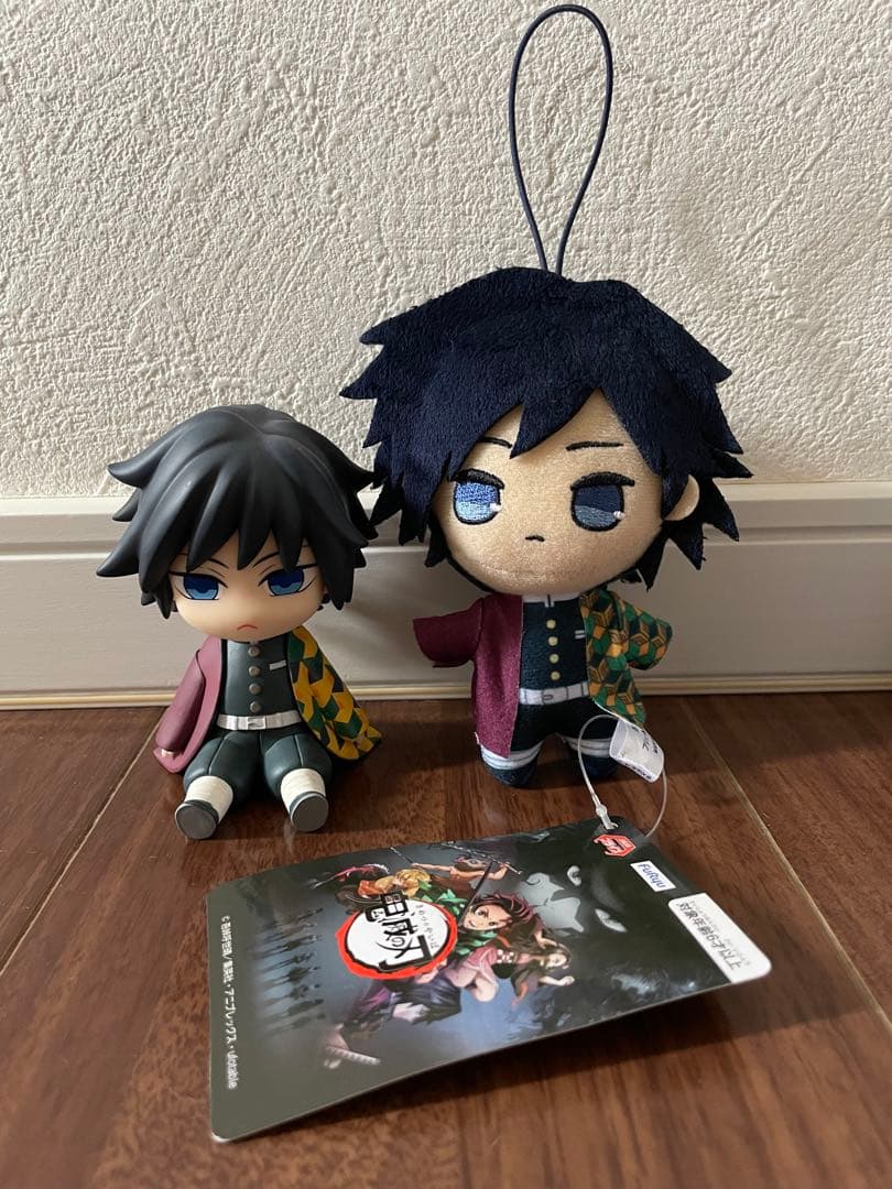 鬼滅の刃　冨岡義勇　ゆらゆらヘッド　ぺたんこフィギュア　マスコットぬいぐるみ