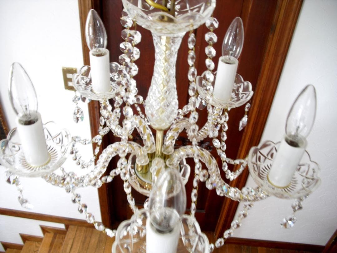 JOSEF WRANOVSKY☆ボヘミアンクリスタルシャンデリア☆引掛シーリング