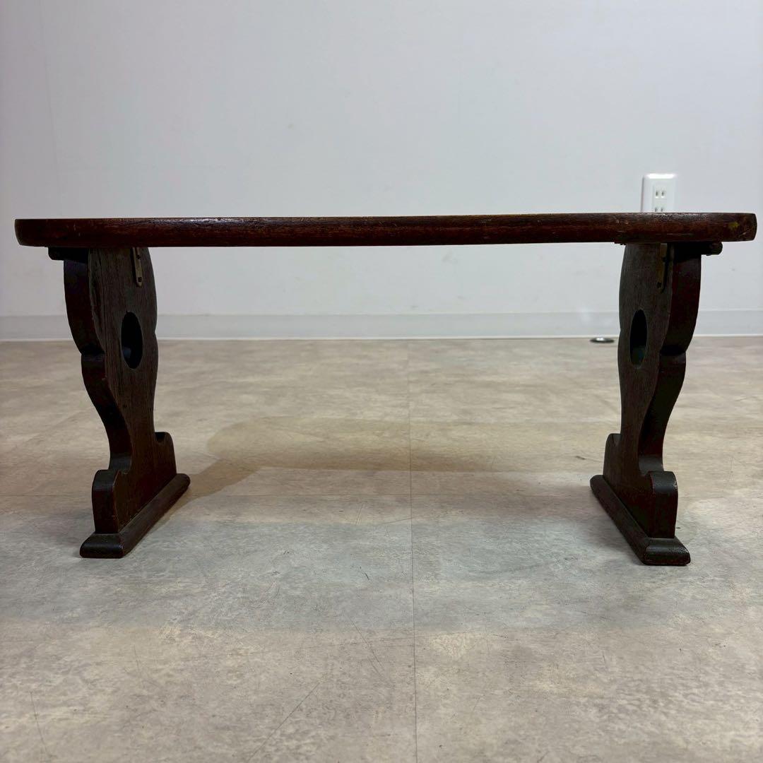 天然木 脇息 時代 木製 肘置 肘掛 将棋 囲碁 料亭 和家具 旧家蔵出